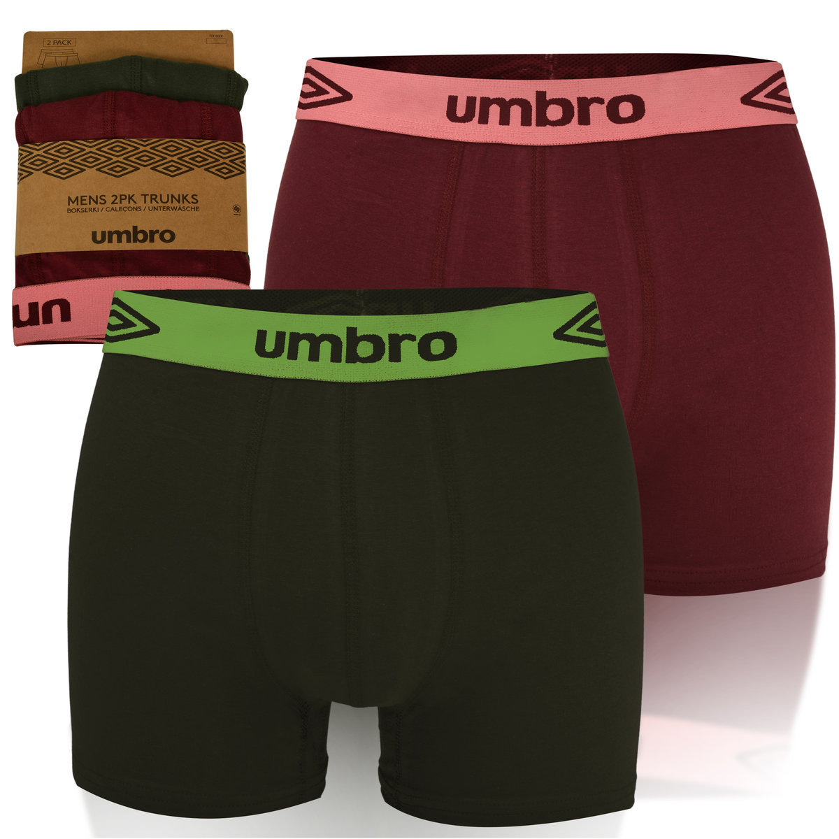 UMBRO Bokserki Męskie 2 sztuki 0197 Rozmiar M