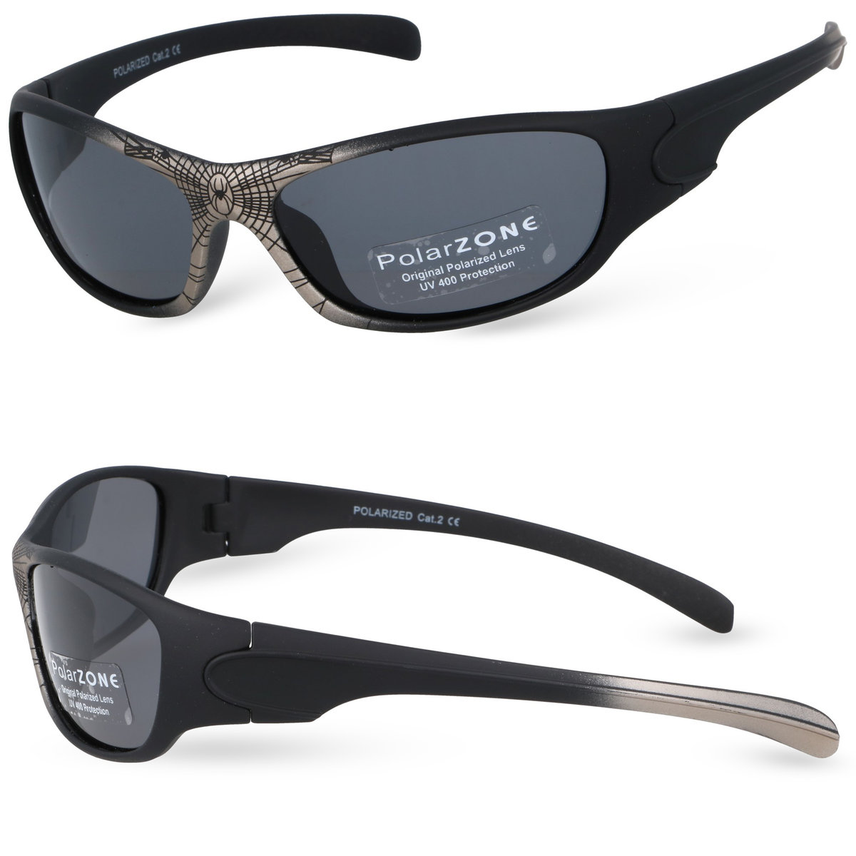 Okulary przeciwsłoneczne SPIDER BLACK dla dzieci 4-8 lat