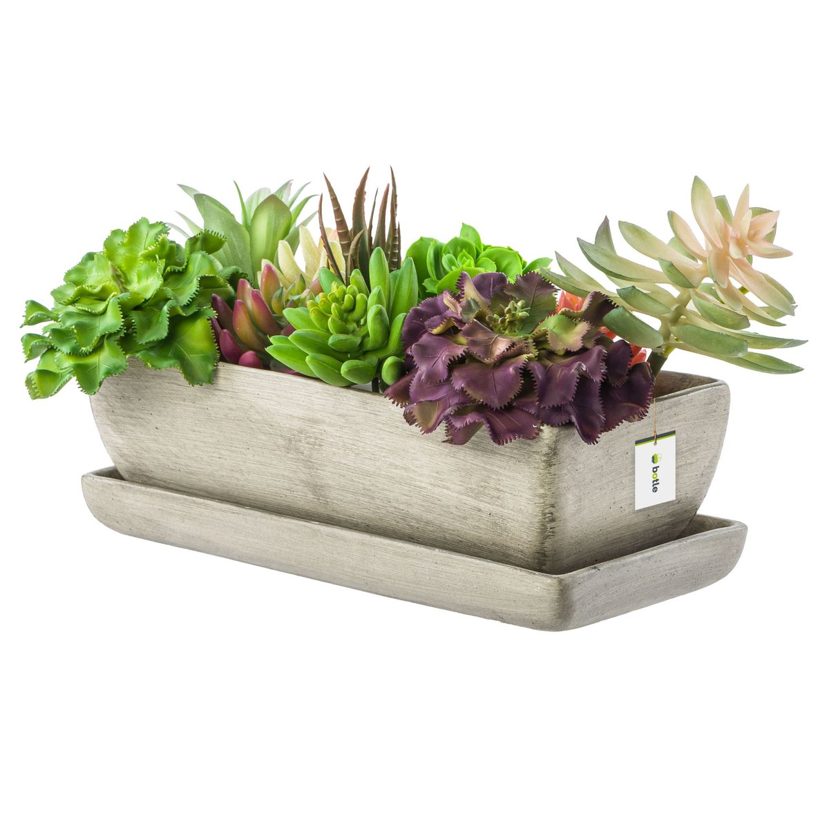 Kaktusiarka doniczka Ceramika beton eco 29cm podstawka sukulenty kaktusy