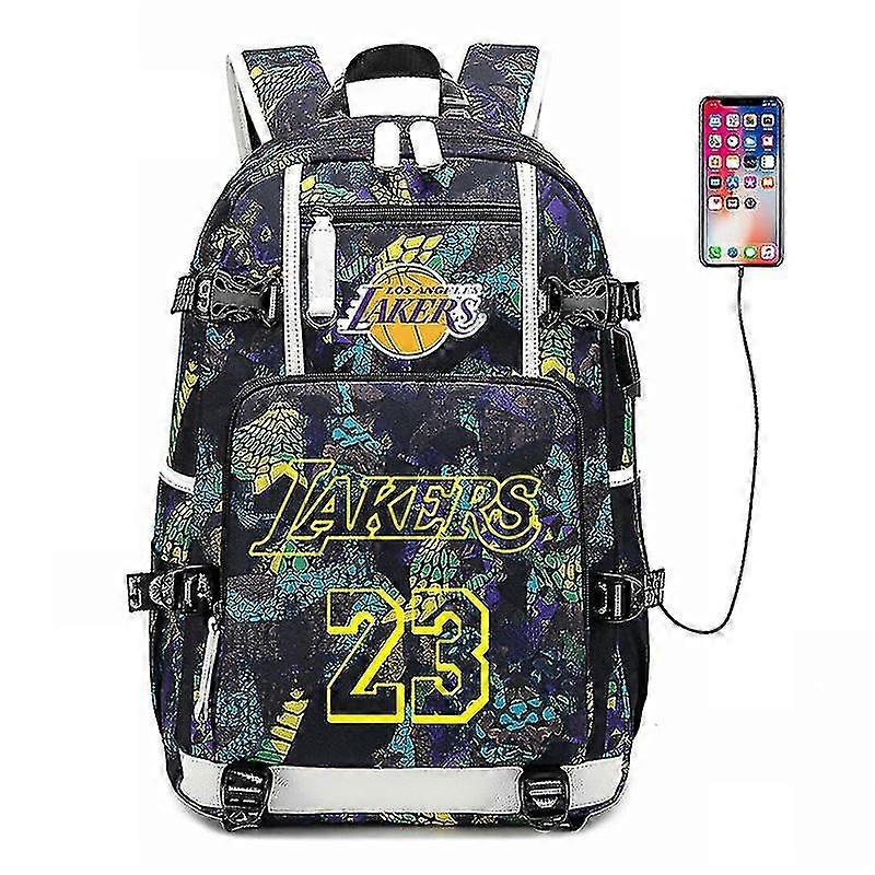 Lakers 23 Lebron James Plecak z nadrukiem, torba podróżna, plecak studencki blue