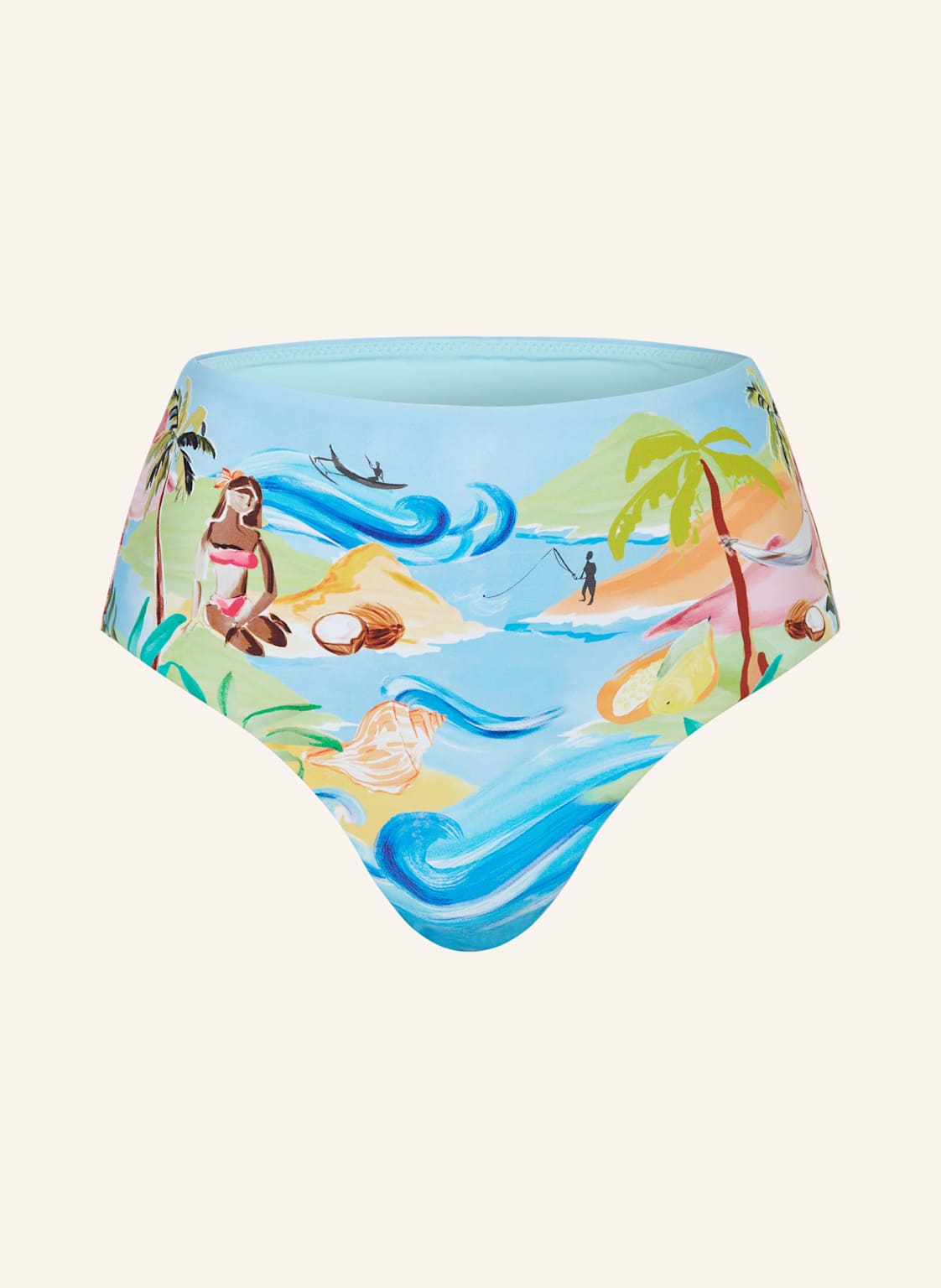 Seafolly Dół Od Bikini Z Wysokim Stanem South Pacific blau