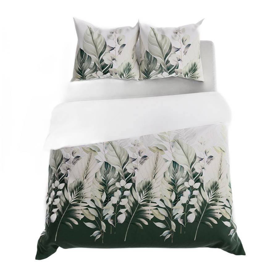 Pościel satynowa 160x200 Leafy liście