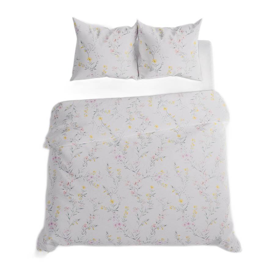 Pościel satynowa 200x220 Zoe kwiaty