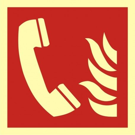 Znak przeciwpożarowy - Telefon alarmowania pożarowego