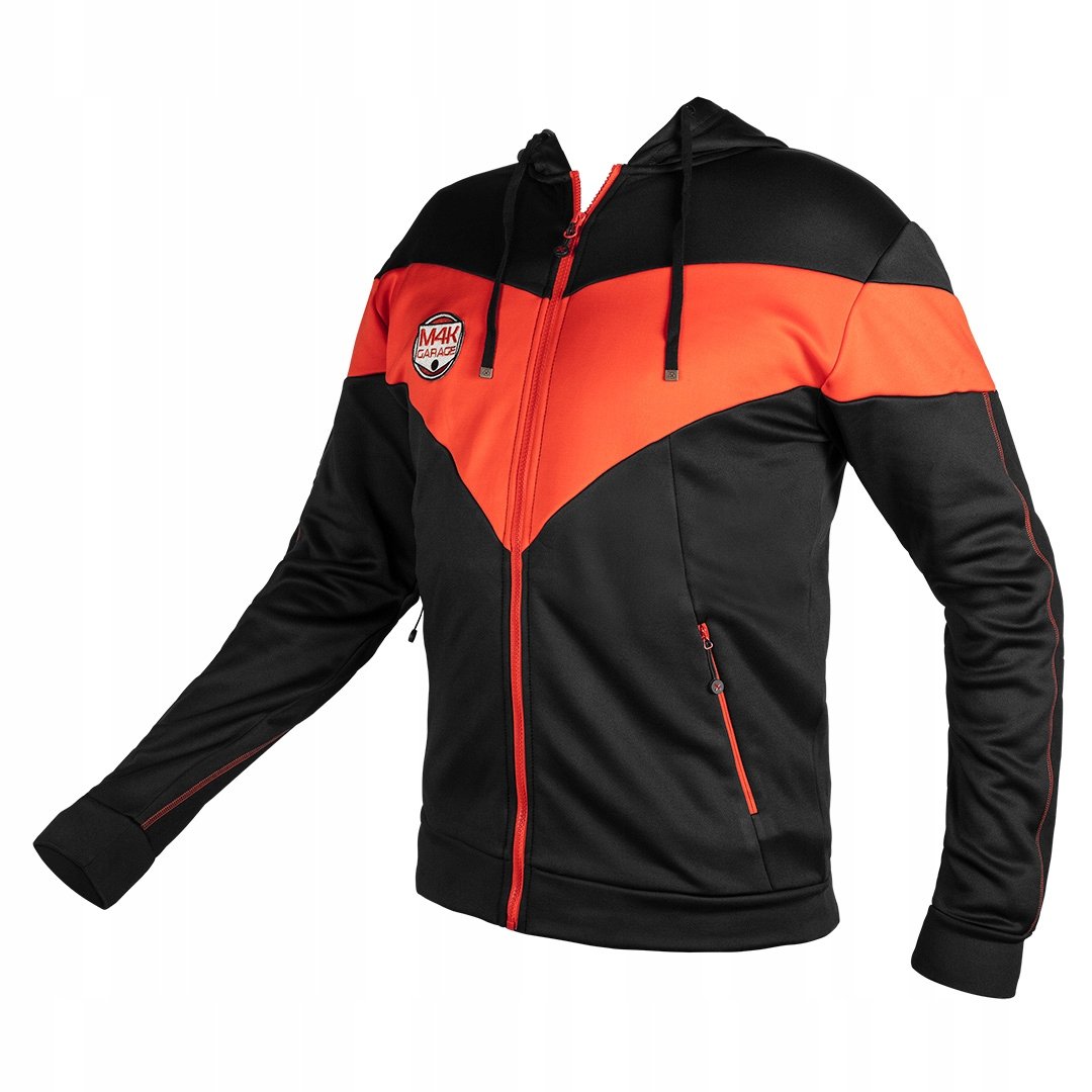 Bluza M4K Garage z kapturem, czarno-czerwona, rozmiar M, NEO Tools