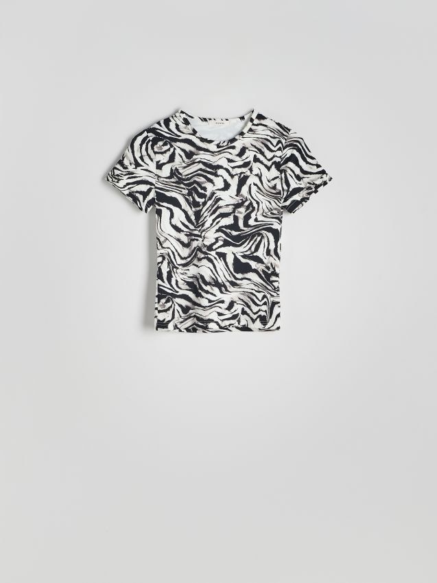 Reserved - Wzorzysty t-shirt - wielobarwny