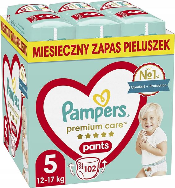 102x Pampers Pieluchy Pieluchomajtki Miesięczny Zapach Pieluszek Dla Dzieci