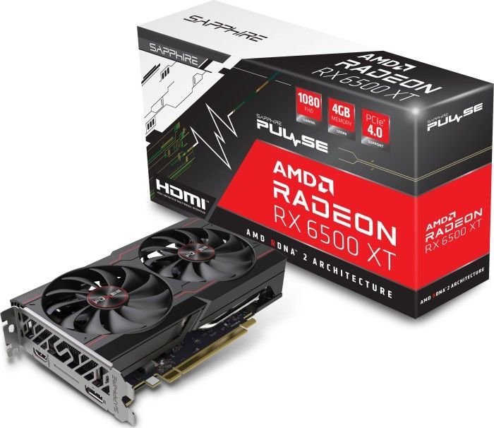 Sapphire Pulse Radeon RX 6500 XT OC 8GB GDDR6 11314-08-20G