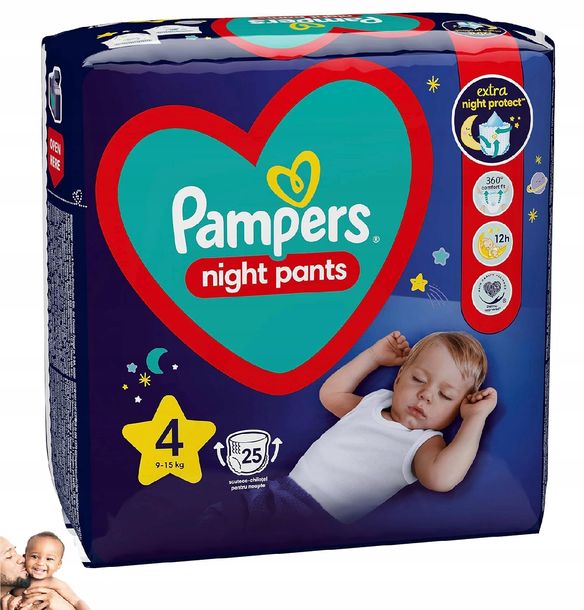 25x Pampers Pieluchomajtki Majtki Nocne Na Noc Dla Dzieci Niemowląt Zestaw