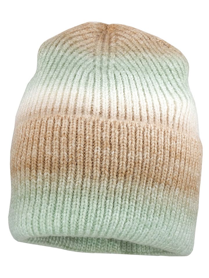 MaxiMo Czapka beanie w kolorze jasnobrązowo-zielonym