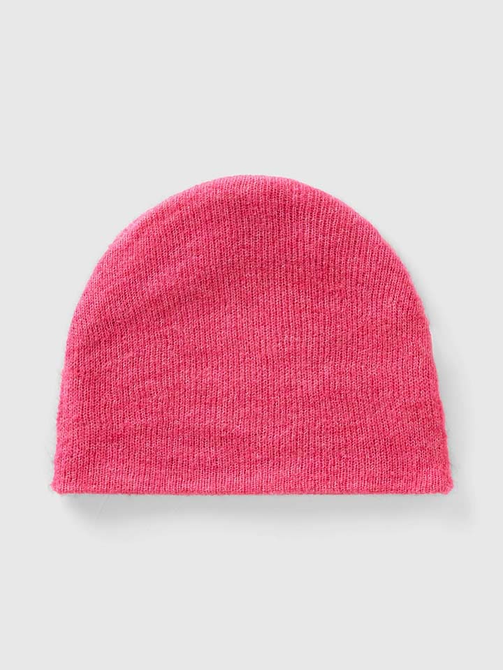 Benetton Dwustronna czapka beanie w kolorze różowo-jasnoróżowym