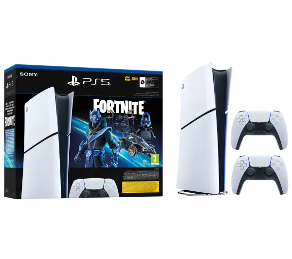 Sony PlayStation 5 Digital Slim D Chassis PS5 1TB Fortnite Cobalt + Dodatkowy Pad Biały