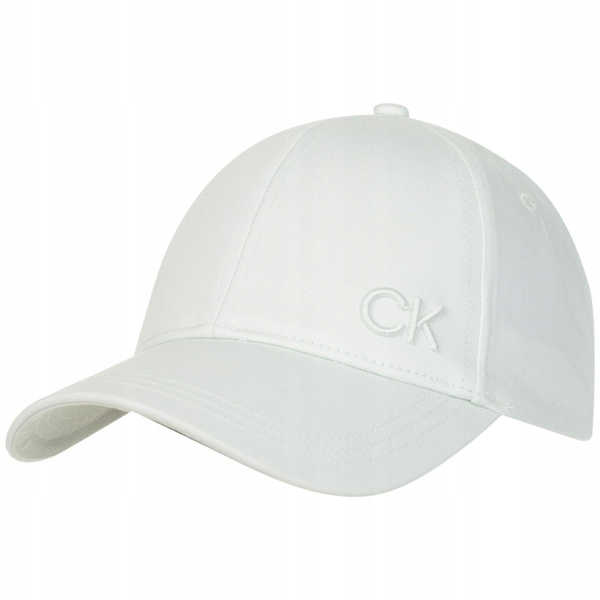 Calvin klein czapka z daszkiem ck cotton cap jasnozielona