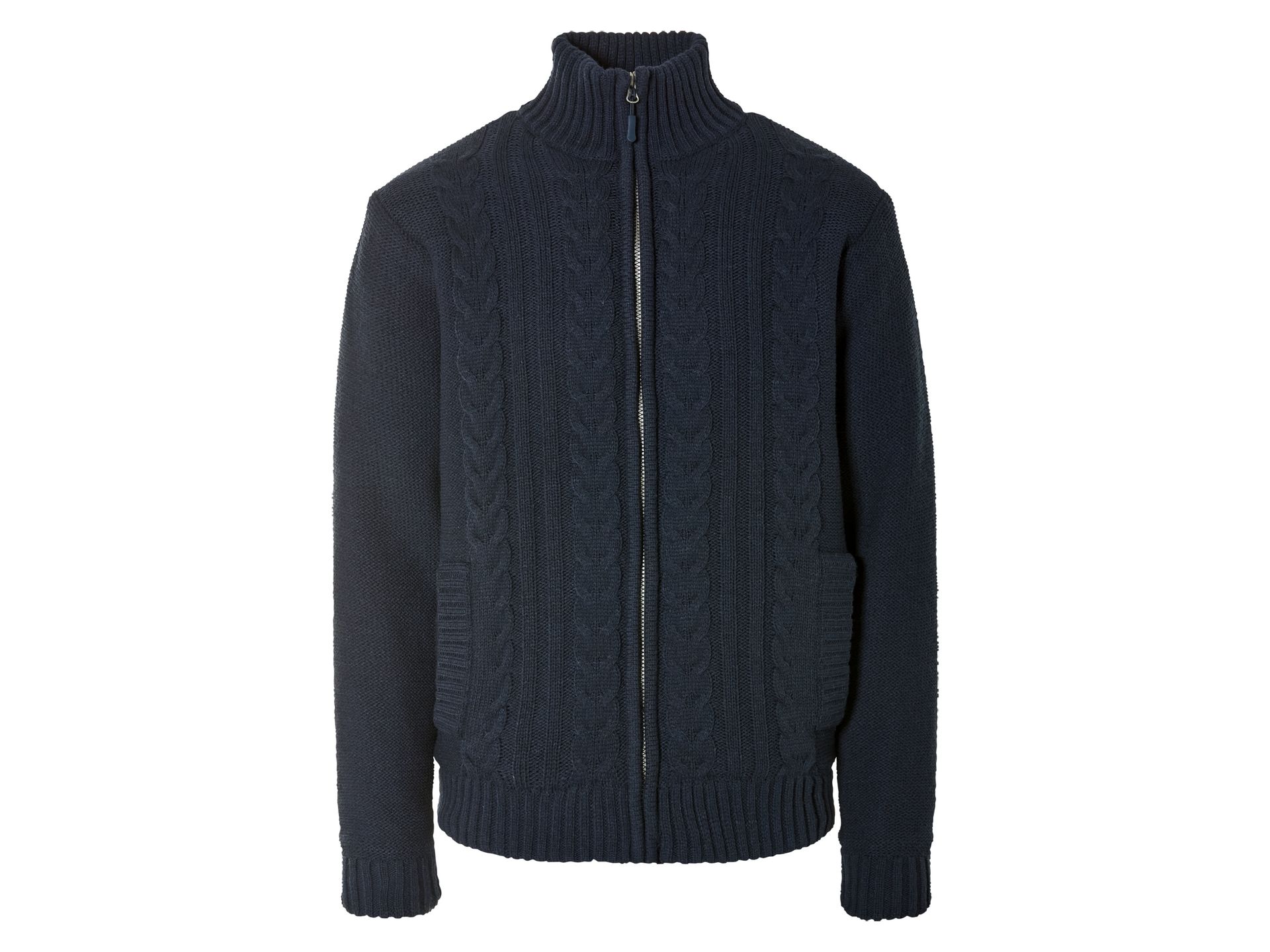 LIVERGY® Sweter męski z grubej dzianiny (S (44-46), Granatowy)