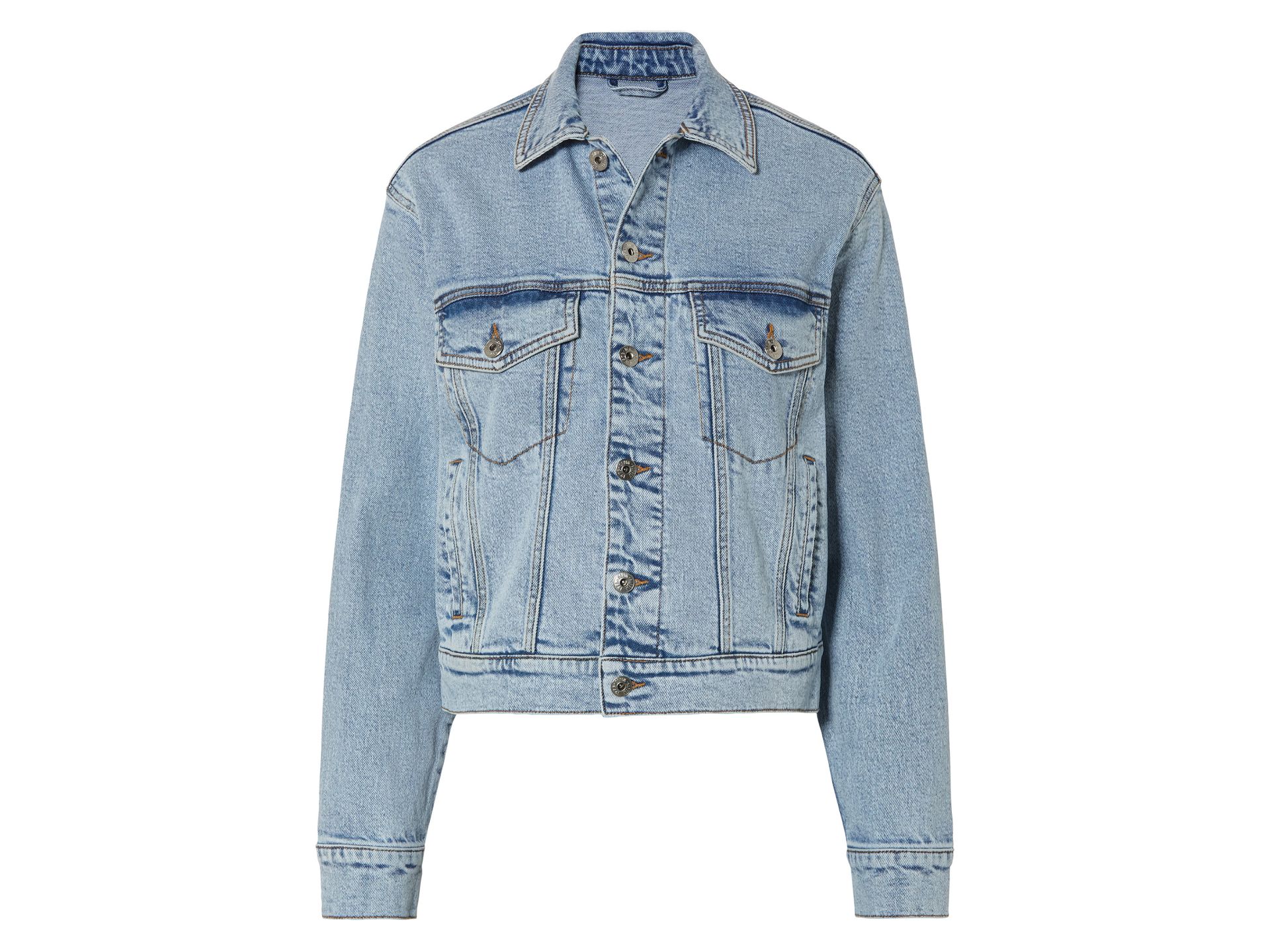 esmara® Kurtka jeansowa damska, oversize (40, Niebieski)