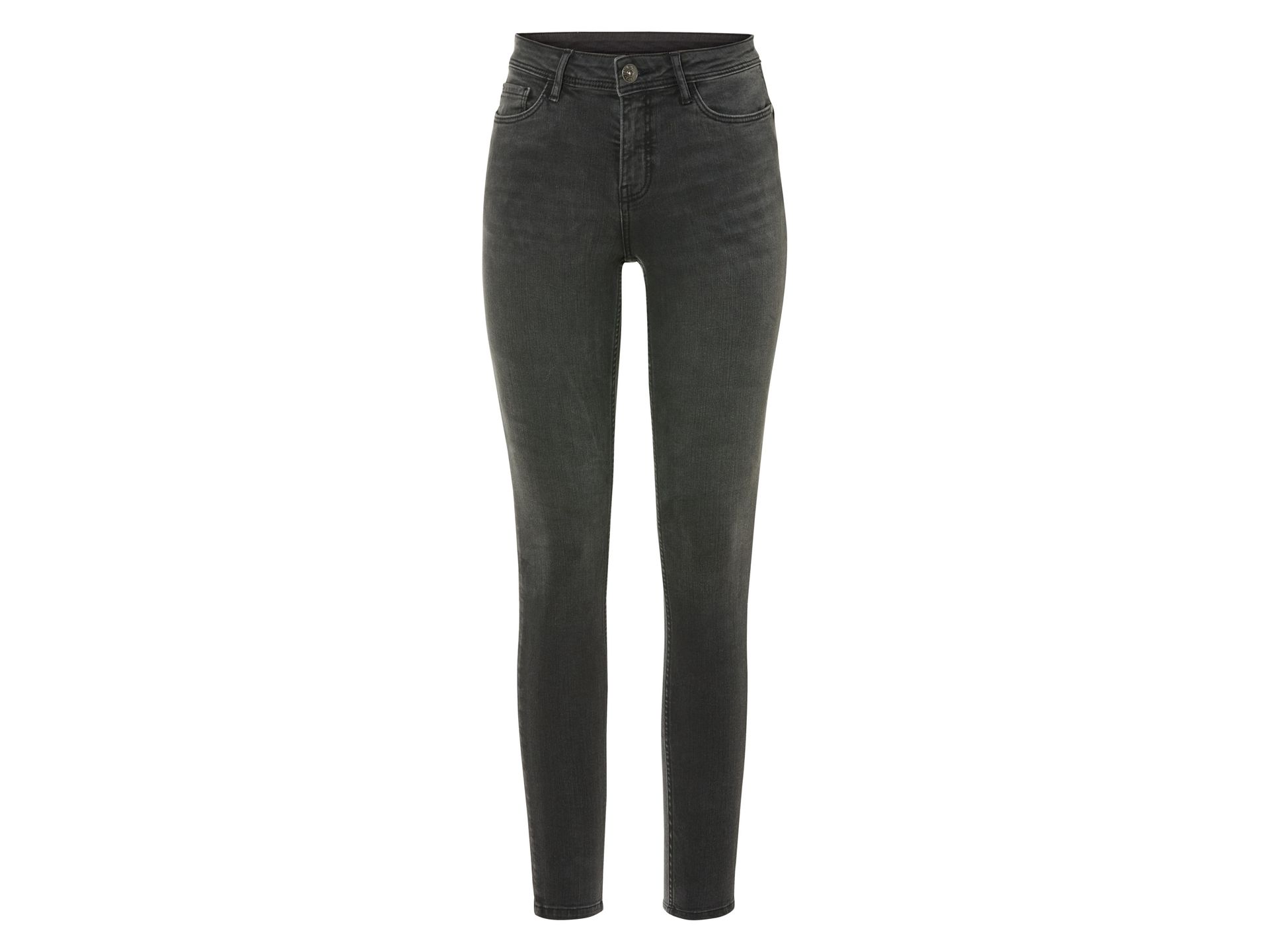 esmara® Jeansy damskie z efektem Push-up, Super Skinny (36, Czarny)
