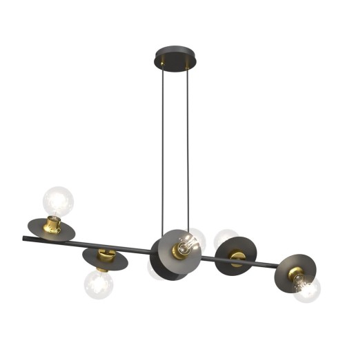 Token lampa wisząca 6xE27 czarna/złota 1427/6