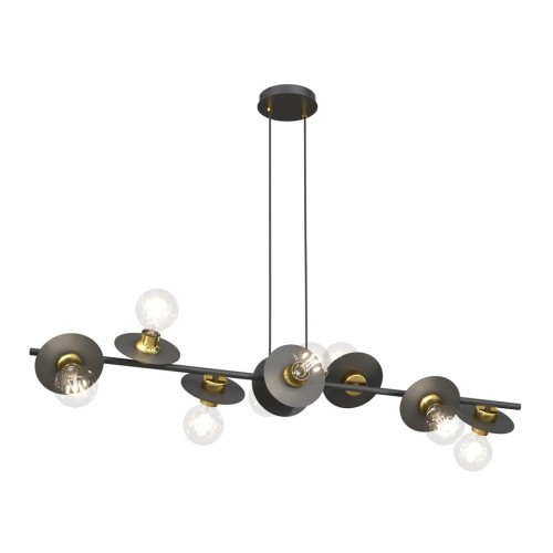 Token lampa wisząca 8xE27 czarna/złota 1427/8