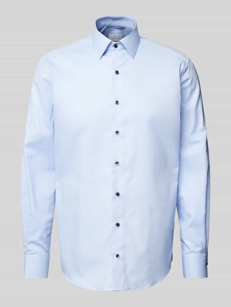 Koszula biznesowa o kroju regular fit z kołnierzykiem typu kent