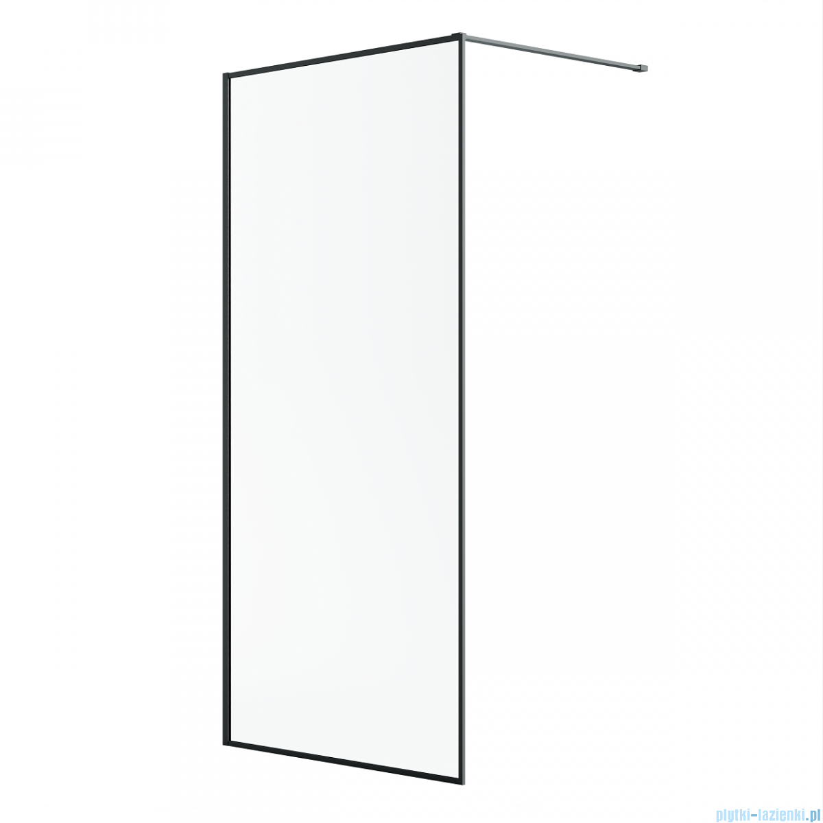 Radaway Modo F II Black kabina Walk-in 125x201cm Czarna szkło przejrzyste 10409125-54-01