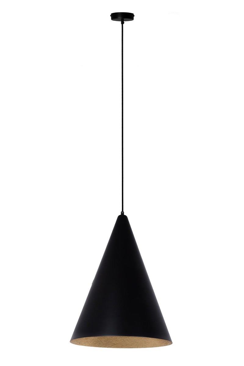 Vesuvio 35 czarno złota lampa wiszaca do kuchni, jadalni średnica 35cm