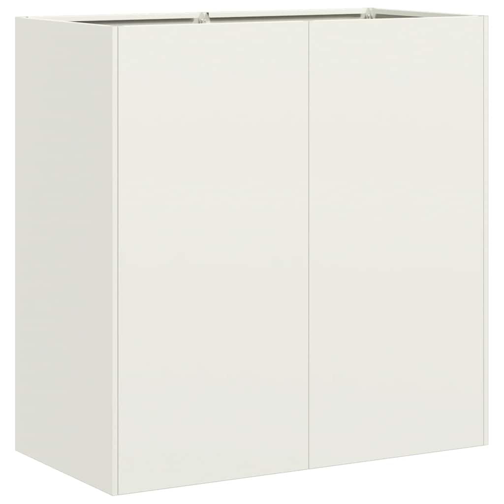 vidaXL Donica, biała, 80x40x80 cm, stal walcowana na zimno