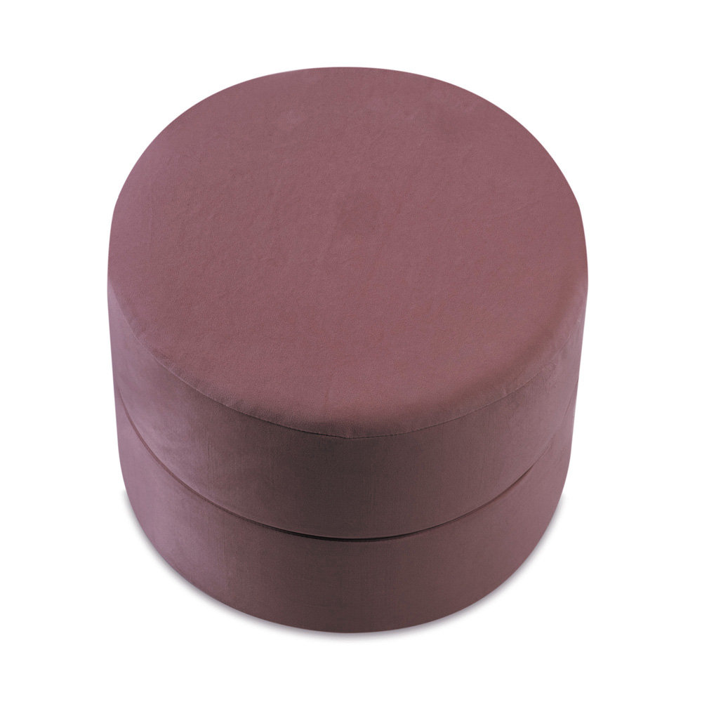 Misioo Pufa 40X30 Cm Okrągła Lila