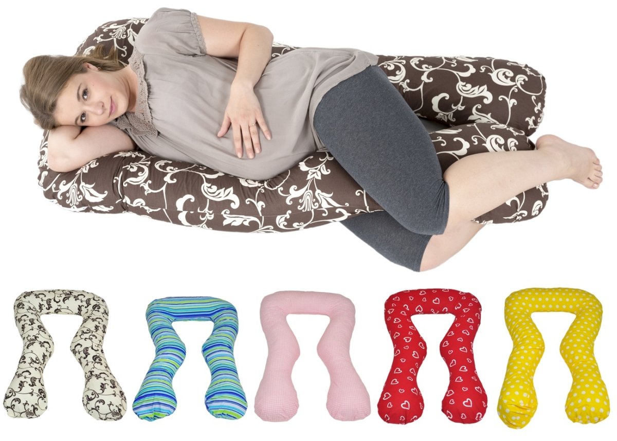 poduszka dla kobiet w ciąży, uniwersalna,duża,komfortowa, poduszka dla kobiet w ciąży, uniwersalna,duża,komfortowa, (wzór: groszki na zoltym)
