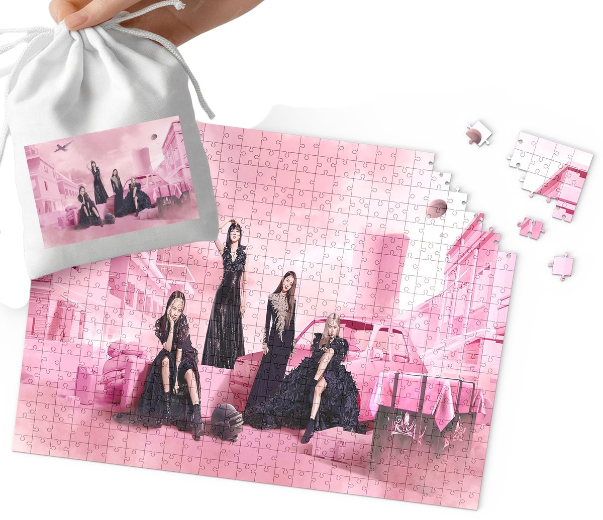 PUZZLE - BLACKPINK WZORY KPOP PREZENT NA ŚWIĘTA 110EL + WORECZEK