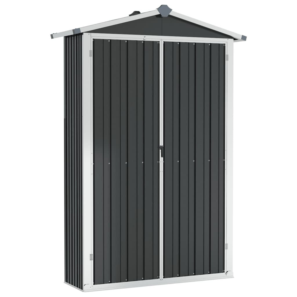 Szopa ogrodowa, antracyt, 116x45x175 cm, stal galwanizowana