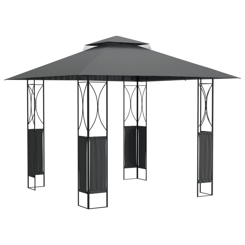 Altana z dachem, antracytowa, 300x300x270 cm, stal