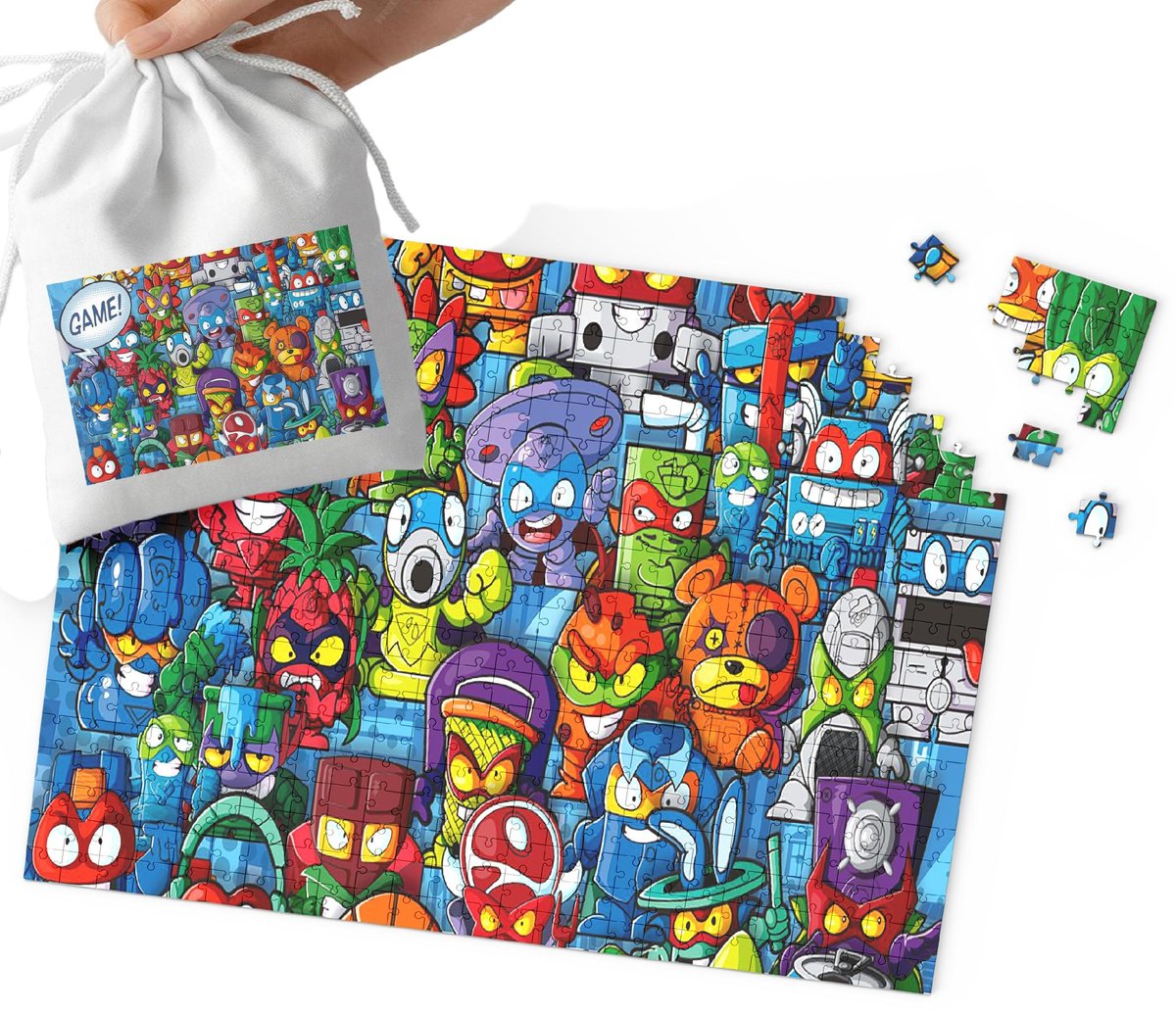 PUZZLE - SUPER ZINGSI WZORY Z BAJEK I GIER DLA DZIECI 110EL + WORECZEK