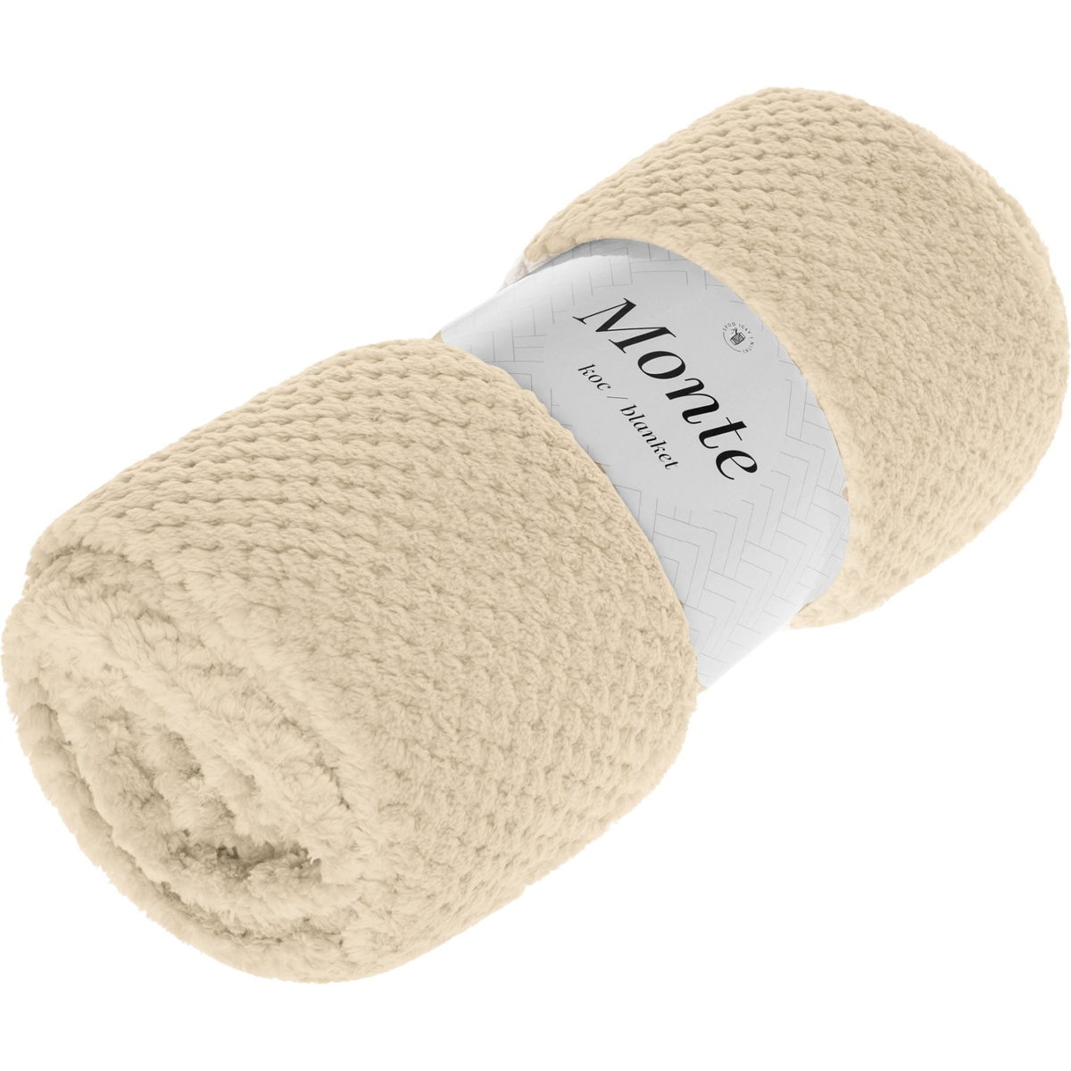 Jasno Beżowy Koc Z Mikrofibry 200x220 Monte