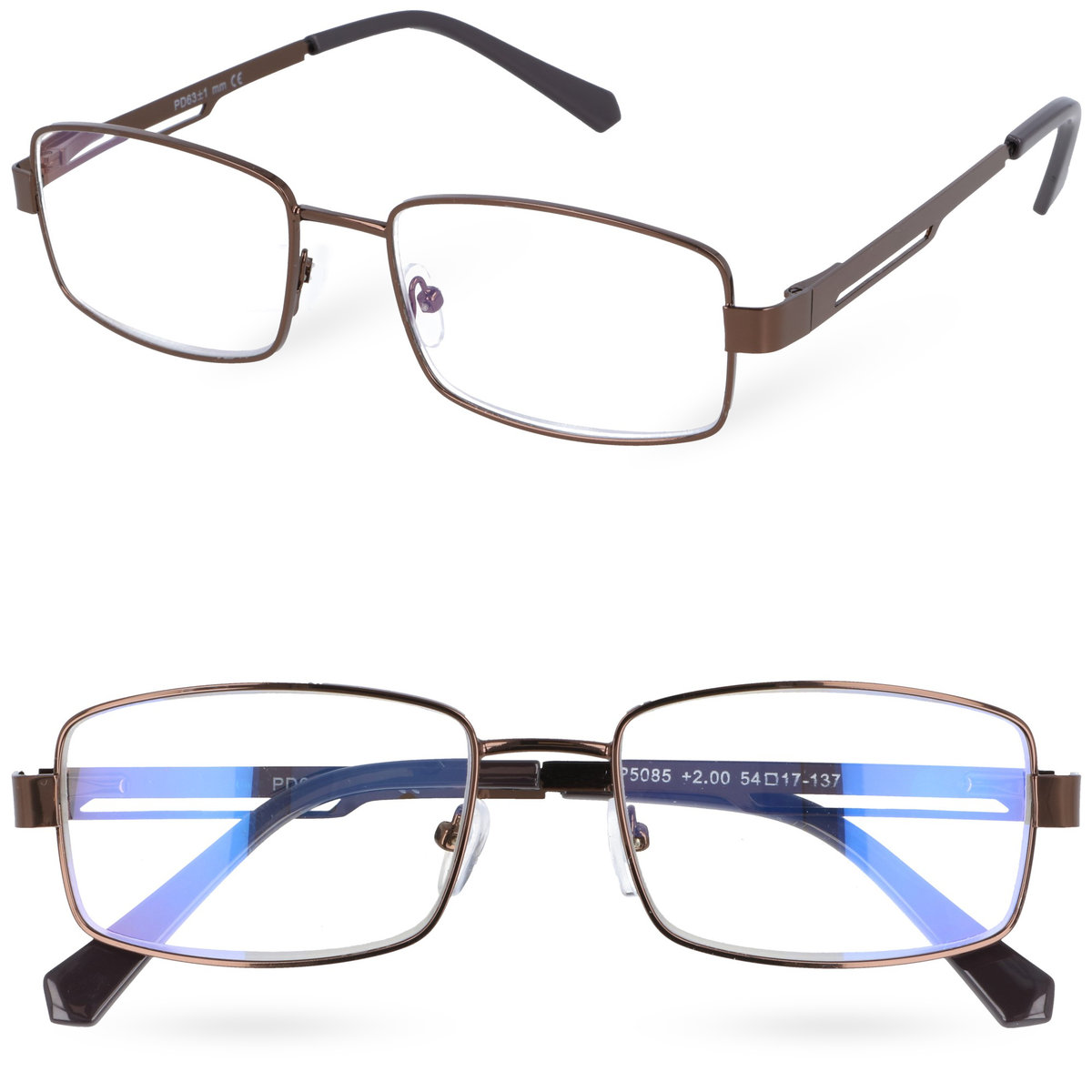 Okulary korekcyjne BLUE VISION BROWN +1,00