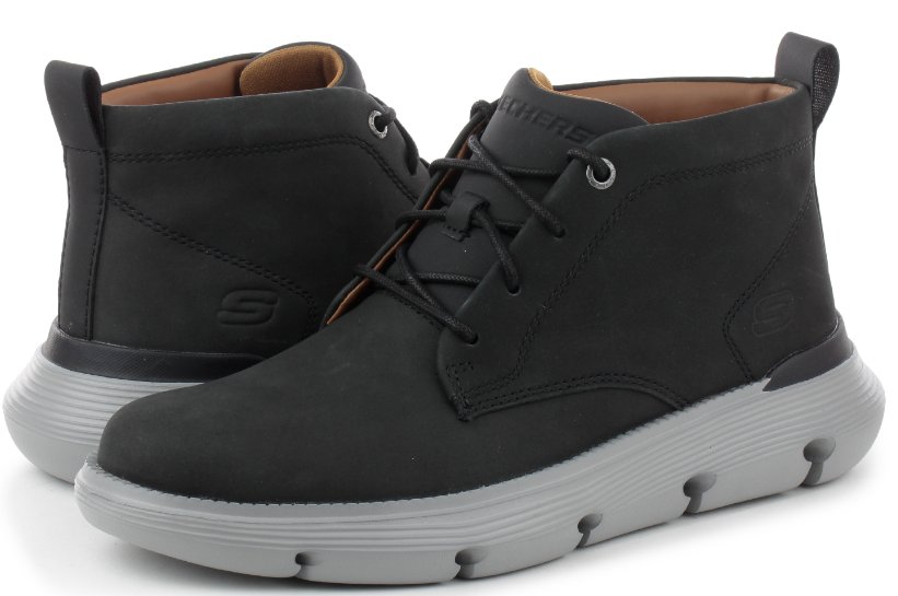Buty Trzewiki męskie SKECHERS GARZA FONTAINE jesienne czarne 42 EU