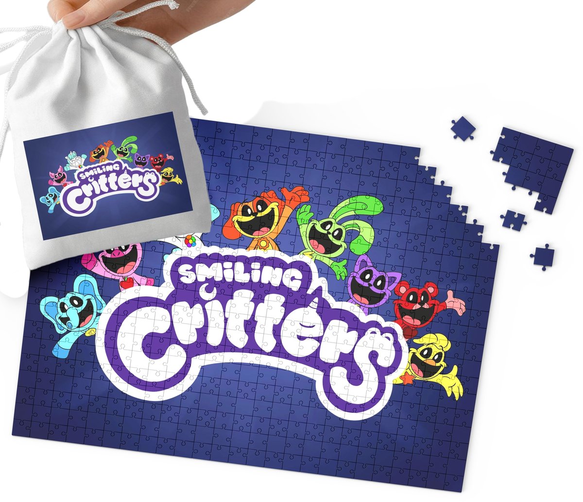 PUZZLE - SMILING CRITTERS WZORY Z BAJEK PREZENT 1192el + WORECZEK