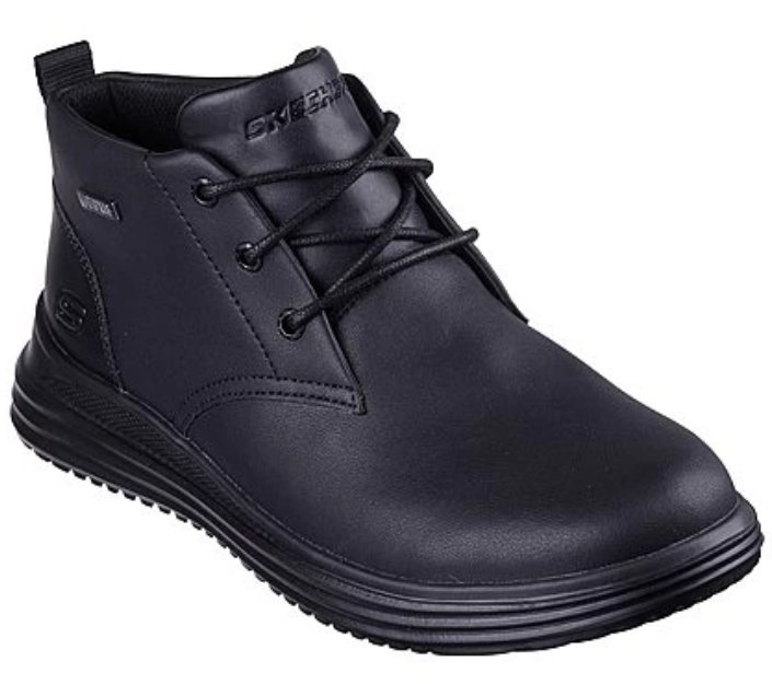 Buty Męskie Trzewiki SKECHERS PROVEN CONKLIN czarne skóra ekologiczna 41 EU