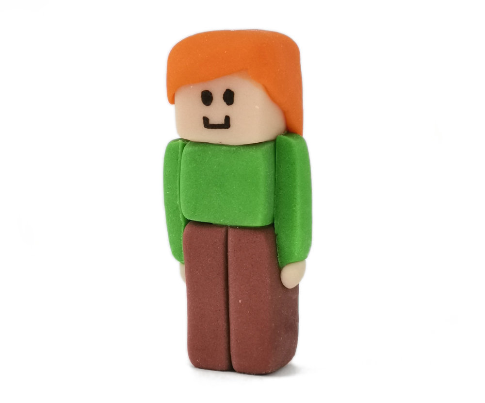 Cukrowa figurka na tort Alex jak z Minecraft