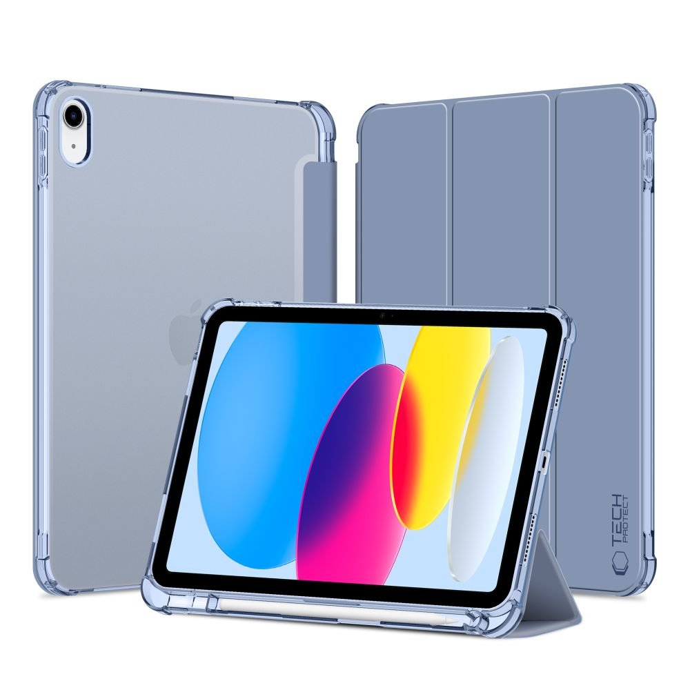 SC PEN HYBRID ETUI POKROWIEC FUTERAŁ OBUDOWA Z KLAPKĄ DO IPAD 10.9 10 / 2022 - CRYSTAL BLUE