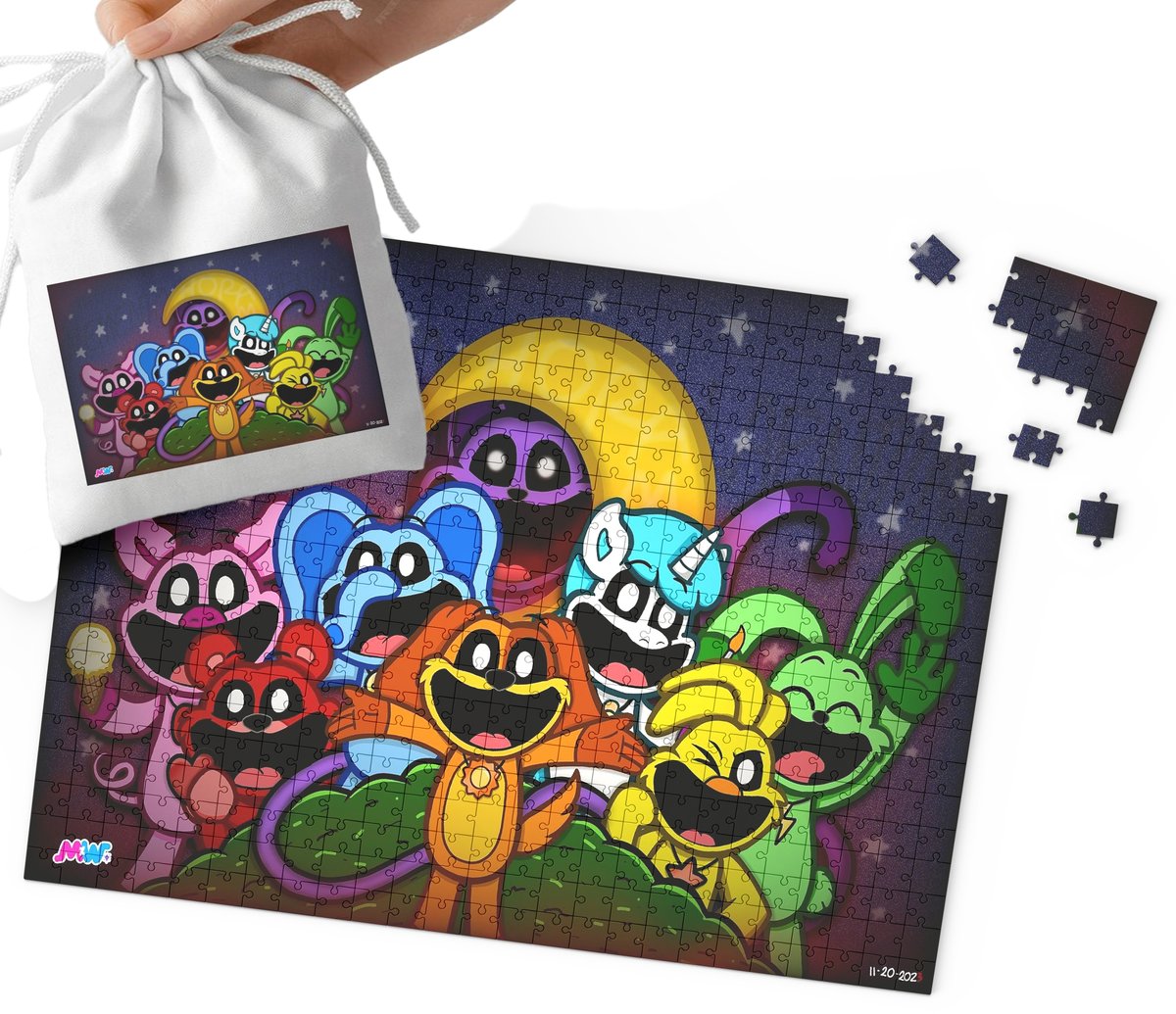 PUZZLE - SMILING CRITTERS WZORY Z BAJEK PREZENT 120el + WORECZEK
