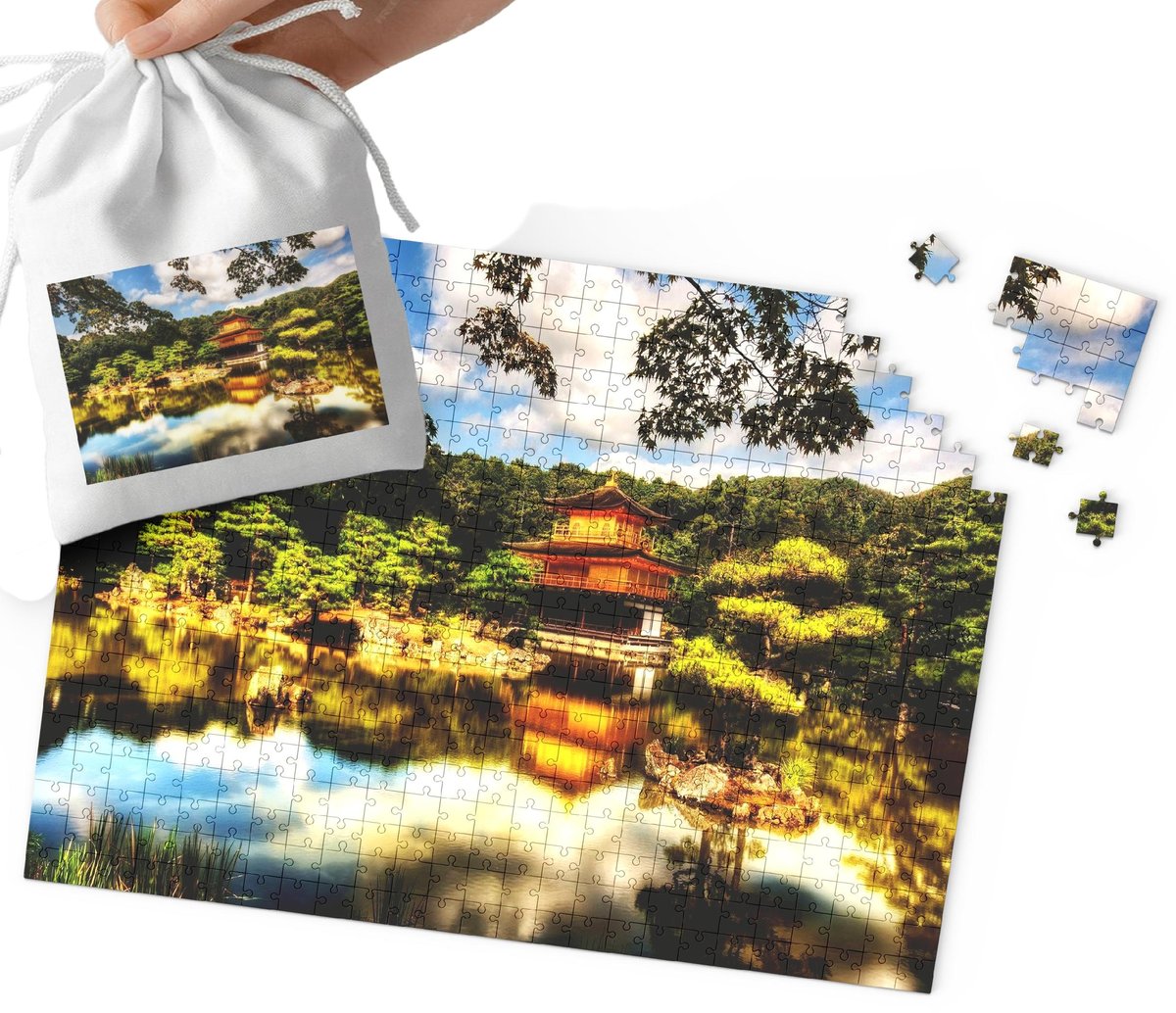 PUZZLE - PIĘKNE WIDOKI JAPONIA WIELE WZORÓW 192el + WORECZEK