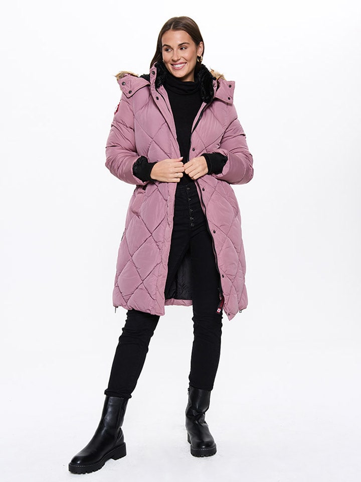 CANADA weather gear Płaszcz zimowy w kolorze jasnoróżowym