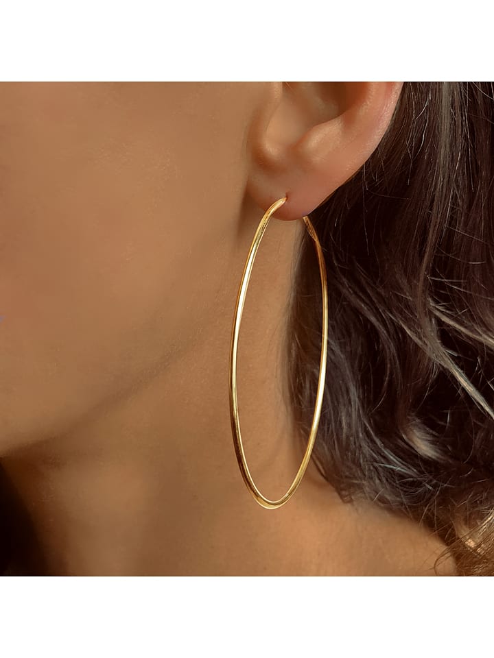 DI GIORGIO Pozłacane kolczyki-kreole