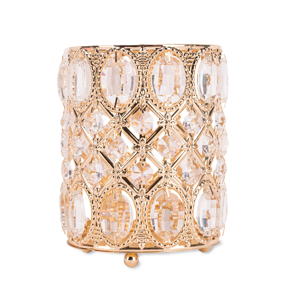 Allepaznokcie Stojak Organizer Pojemnik Na Pędzelki Złoty Nr 2