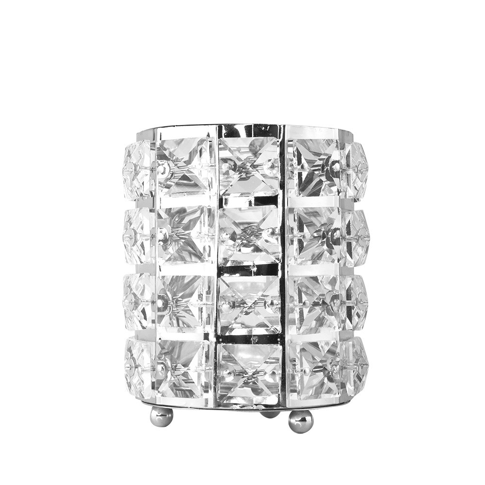 Allepaznokcie Stojak Organizer Pojemnik Na Pędzelki Srebrny Nr 3