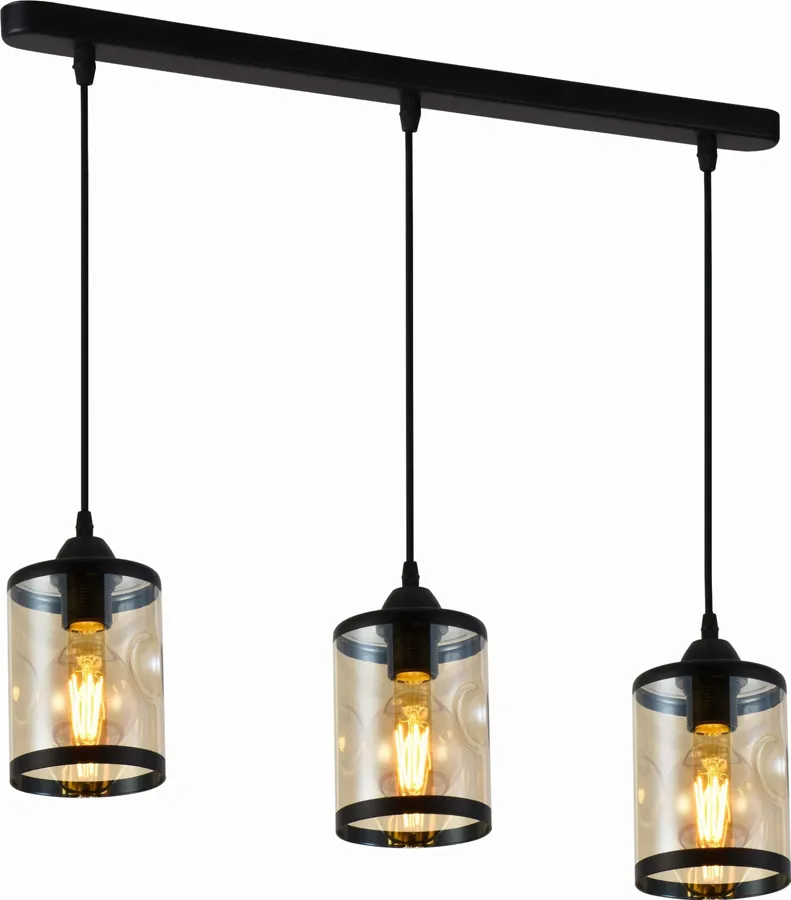 Potrójna lampa wisząca w stylu glamour - D9-Z19