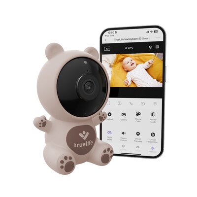 Elektroniczna niania TrueLife NannyCam R3 Smart (778679) Biała/Brązowa