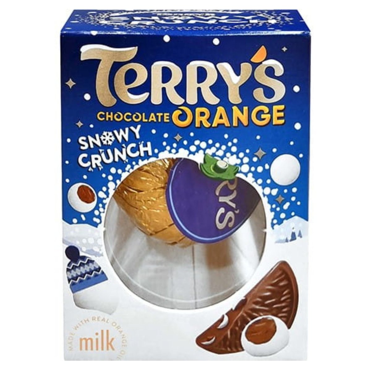 Terry's Chocolate Orange Snowy Crunch pomarańcza z mlecznej czekolady z cukrową skorupką 147 g