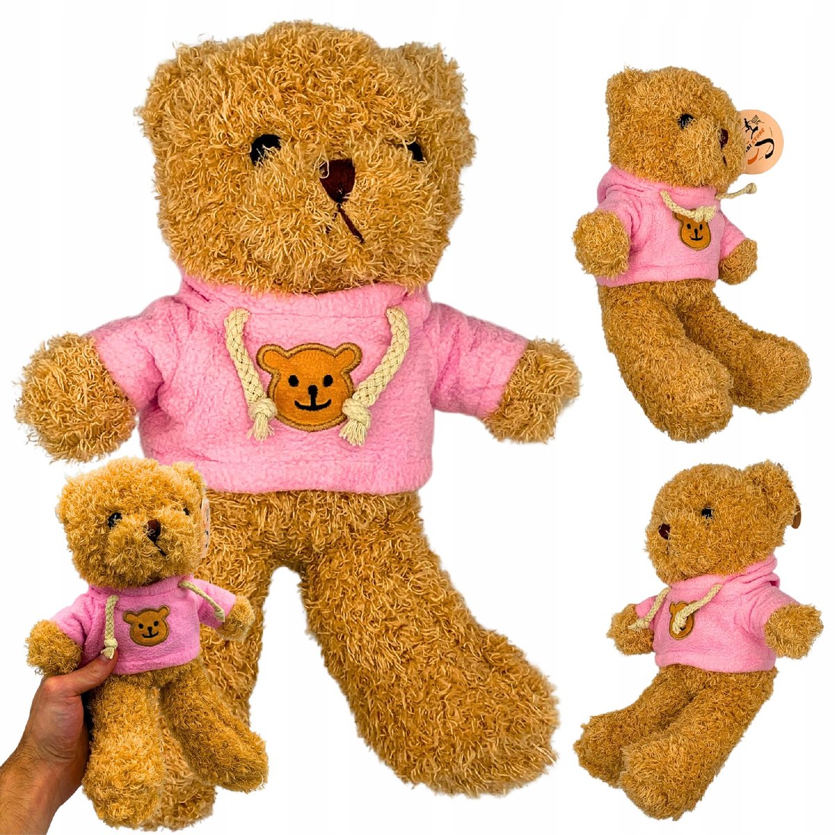 Maskotka Pluszowy Miś Z Kapturem Pluszak Przytulanka Pluszowa 25 cm