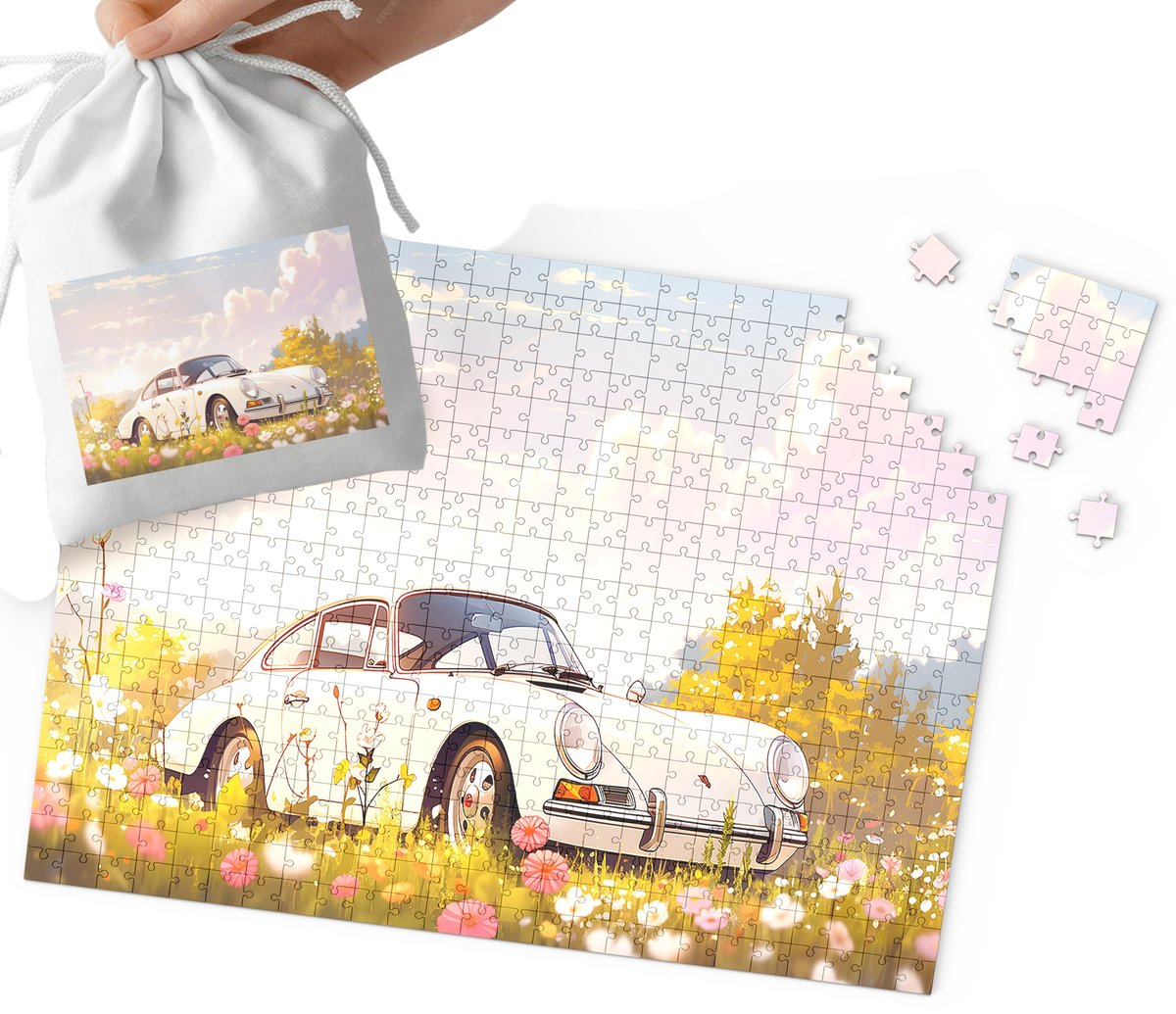 PUZZLE TRADYCYJNE - SUPER SAMOCHODY MEGA WZORY 192el + WORECZEK